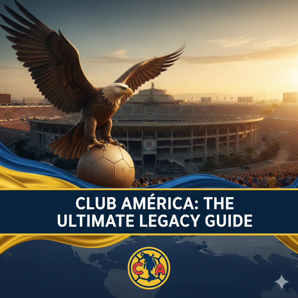 Americas futbol club eagle mascot overlooking Estadio Azteca, representing its ultimate legacy