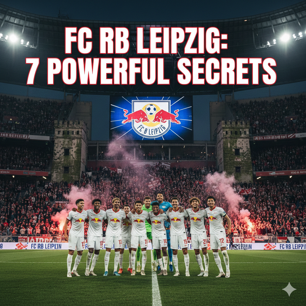 A high-action shot of the fc rb leipzig squad celebrating at the Red Bull Arena, highlighting the club's powerful presence in the Bundesliga.