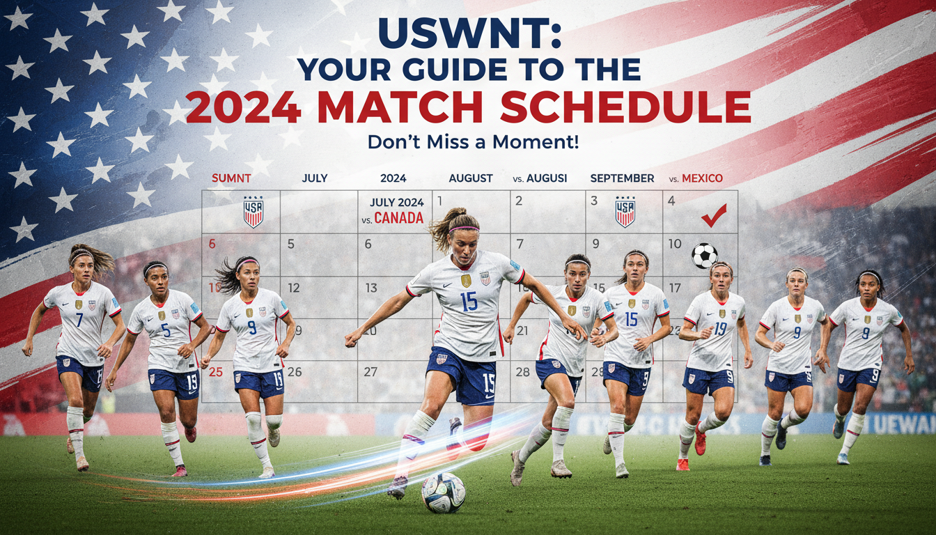 An image showing US Women's National Team Schedule: 7 Must-Know Dates!