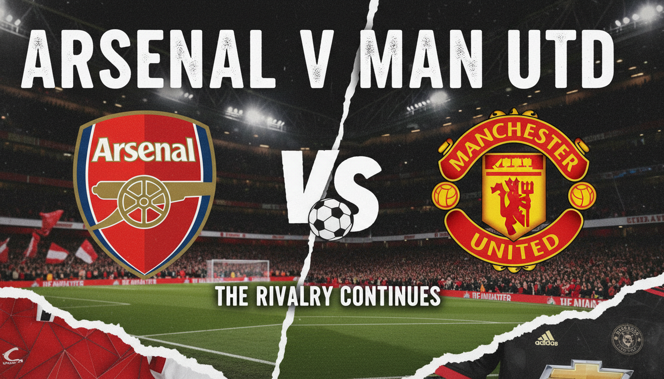 An image showing Arsenal v Man Utd: 7 Predictions That Will Shock You
