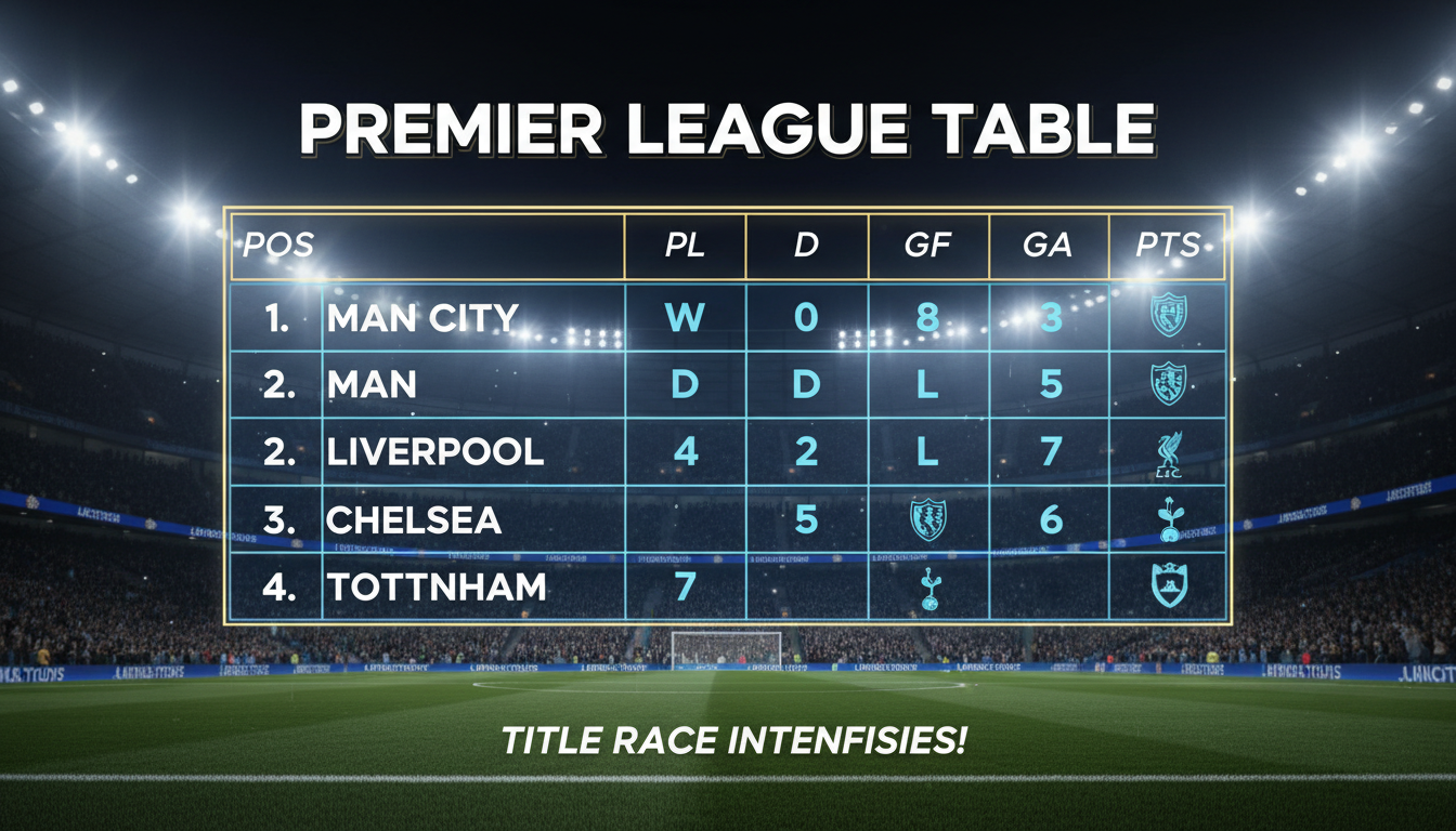 An image showing Premier League Table: Astonishing Upsets & Dominant Displays in 2023/24