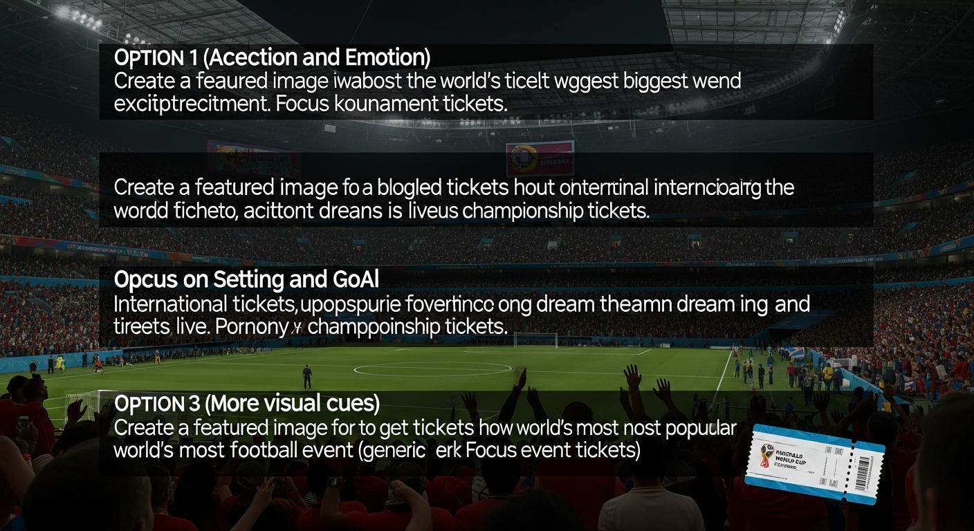 An image showing Unbelievable Guide: Getting Discounted Fifa Football World Cup Tickets!