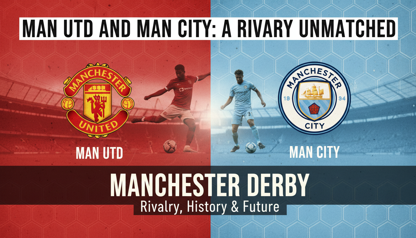 An image showing Man Utd vs Man City: A Fierce Rivalry Defined by Triumph and Trauma