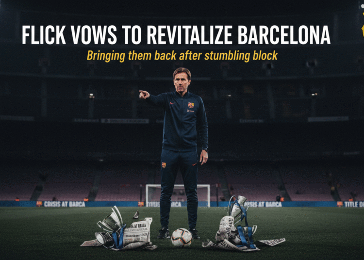 An image showing Flick Vows: Barcelona's Bright Future Ahead After Stumbling Block