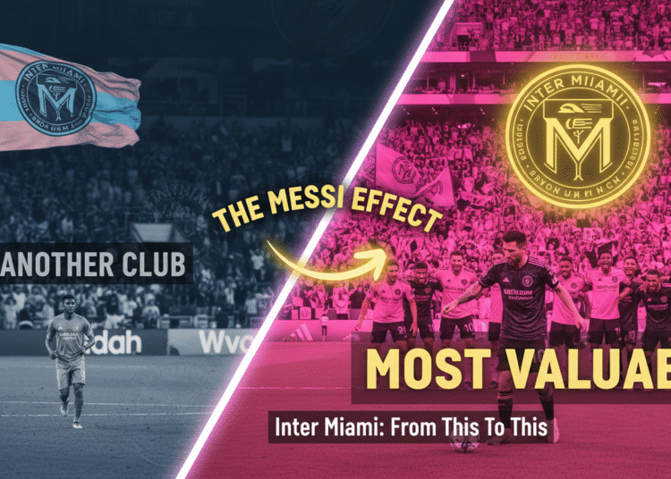 An image showing The Messi Effect at Inter Miami: From a Humble Beginning to Unprecedented Value